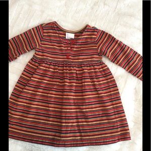Hanna Andersson baby girls striped dress size 80/ 18-24 mos